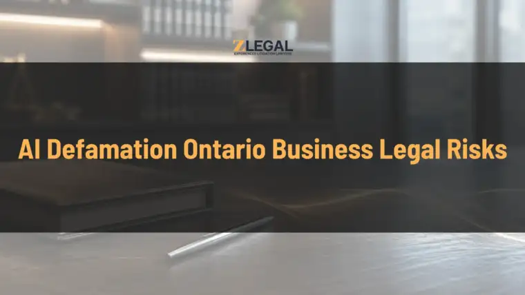 AI Defamation Ontario Business Legal Risks Banner