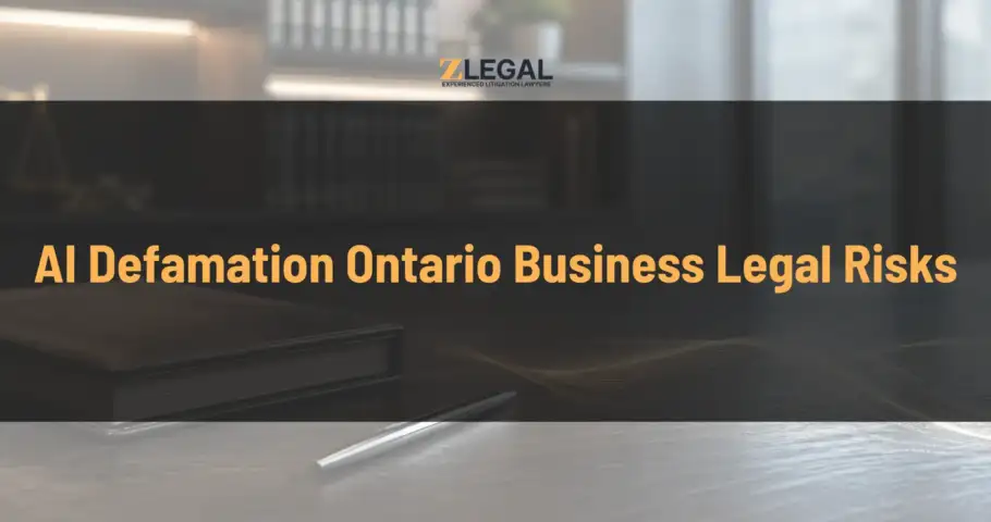 AI Defamation Ontario Business Legal Risks Banner