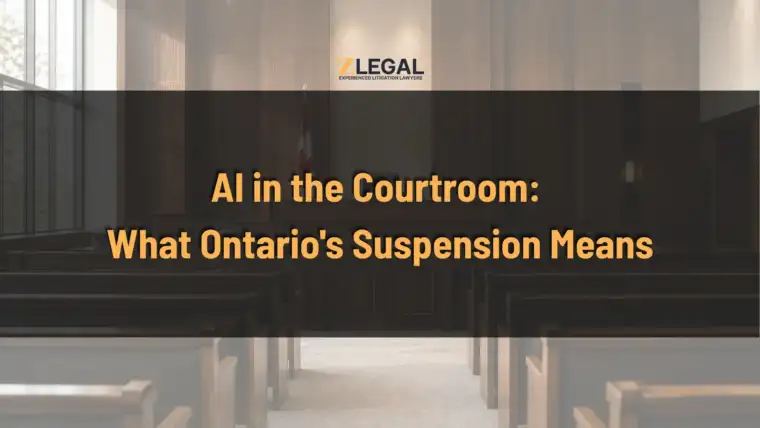 AI in the Courtroom What Ontario's Suspension Means Banner