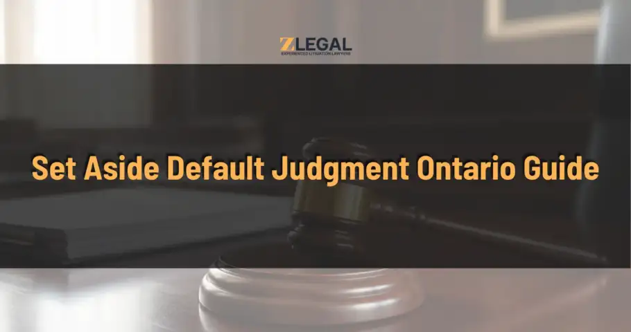 Set Aside Default Judgment Ontario Guide Banner