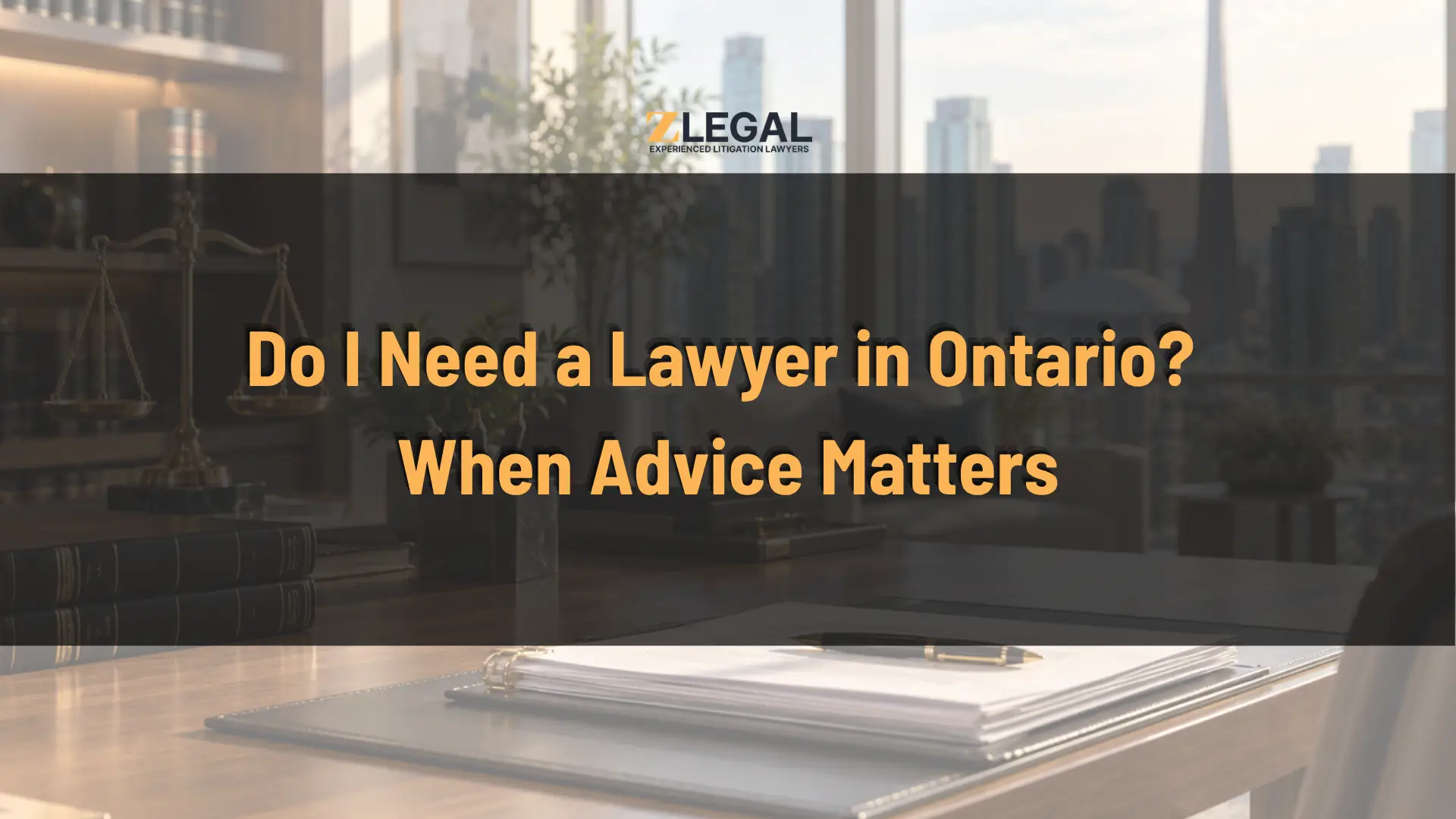 Do I Need a Lawyer in Ontario When Advice Matters Banner