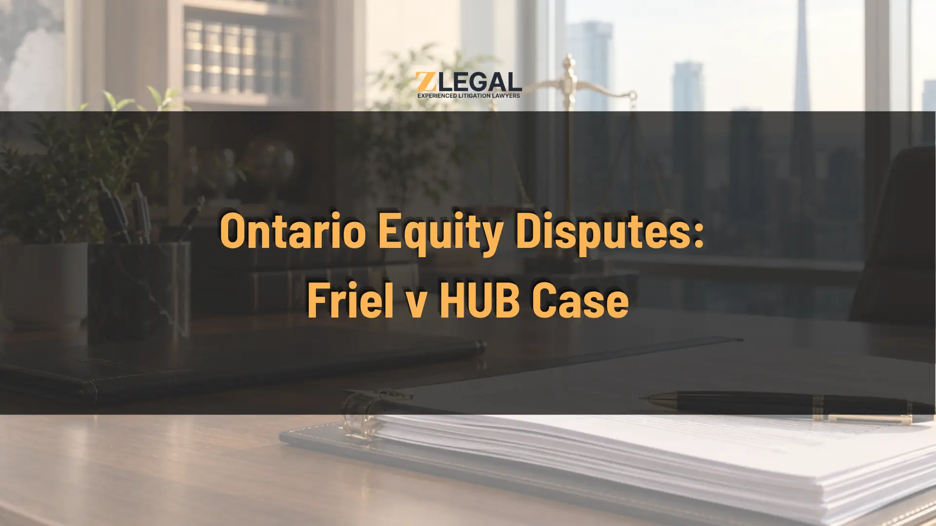 Ontario Equity Disputes: Friel v HUB Case Banner