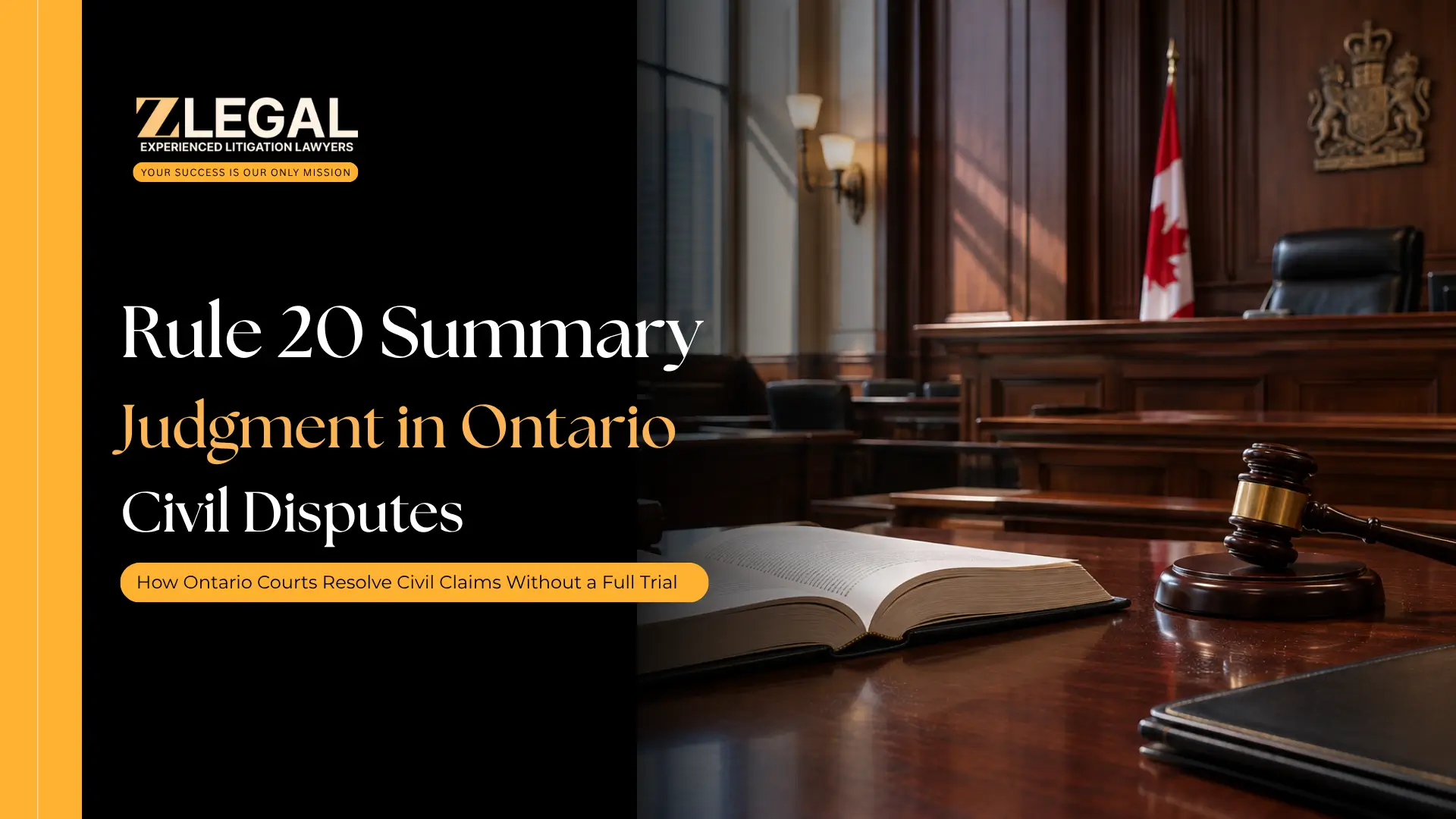 Rule 20 Summary Judgment in Ontario Civil Disputes Banner