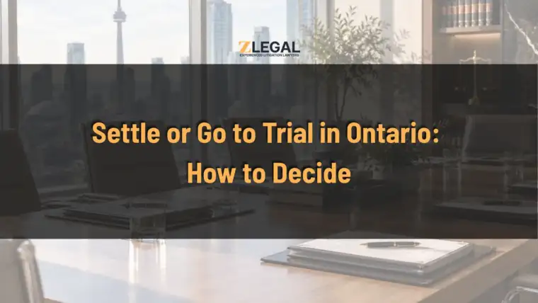 Settle or Go to Trial in Ontario How to Decide Banner