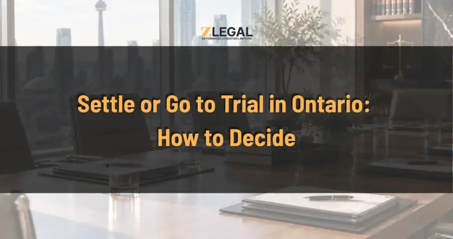Settle or Go to Trial in Ontario How to Decide Banner