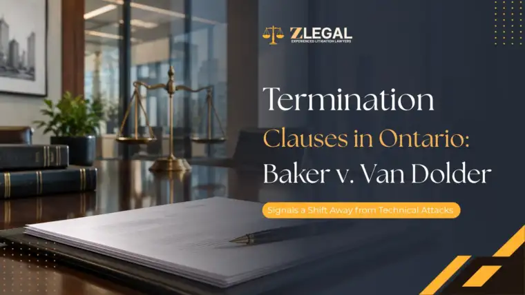 Termination Clauses in Ontario Baker v. Van Dolder Banner