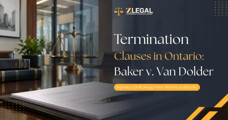 Termination Clauses in Ontario Baker v. Van Dolder Banner