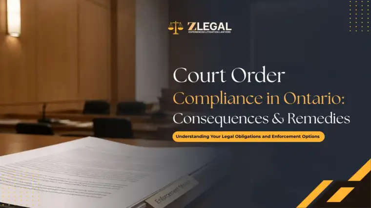 Court Order Compliance Ontario Consequences & Remedies Banner