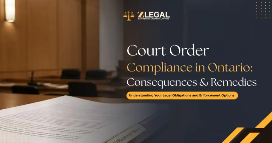 Court Order Compliance Ontario Consequences & Remedies Banner