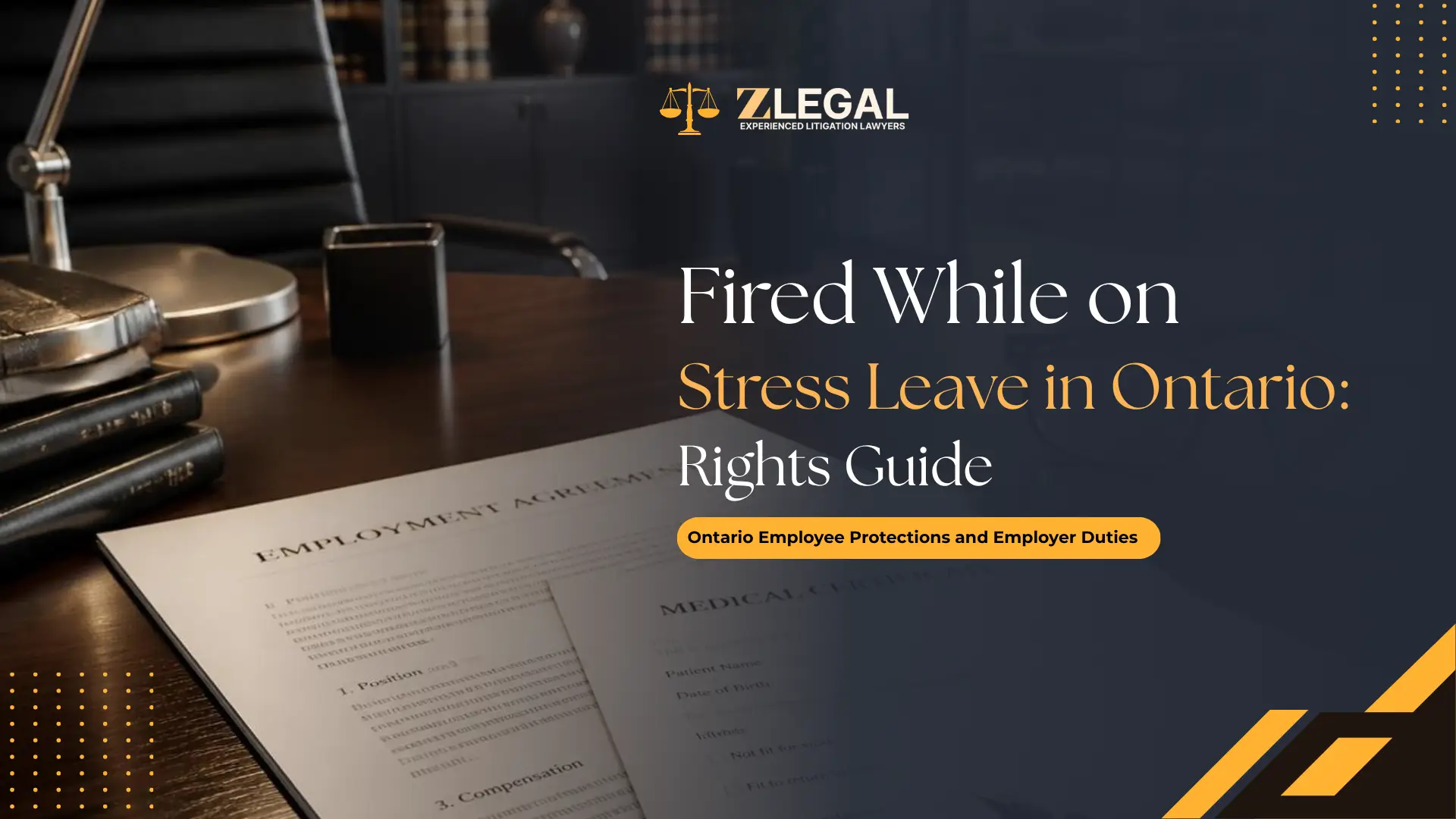 Fired While on Stress Leave in Ontario Rights Guide banner