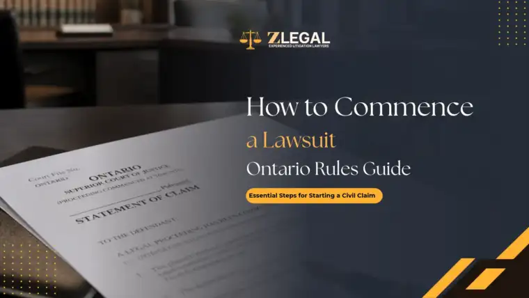 How to Commence a Lawsuit Ontario Rules Guide Banner