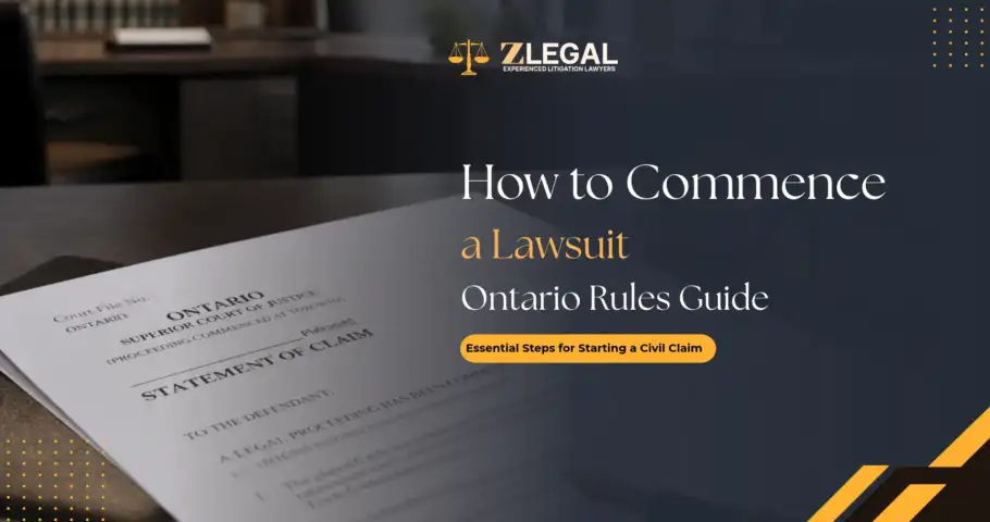 How to Commence a Lawsuit Ontario Rules Guide Banner