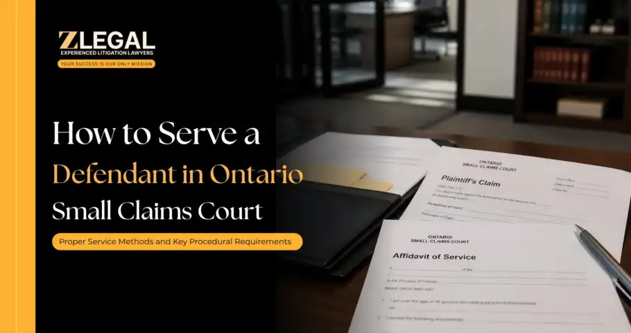 How to Serve a Defendant in Ontario Small Claims Court banner
