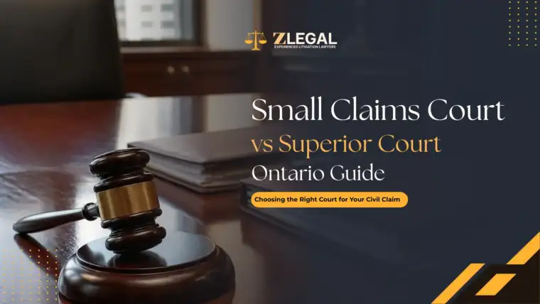 Small Claims Court vs Superior Court Ontario Guide Banner